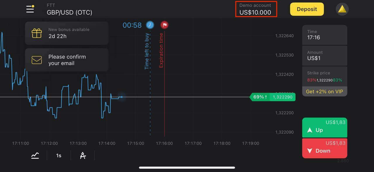 How to Register and Start Trading with a Demo Account in Binomo