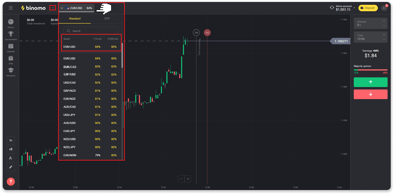 How to Register and Start Trading with a Demo Account in Binomo